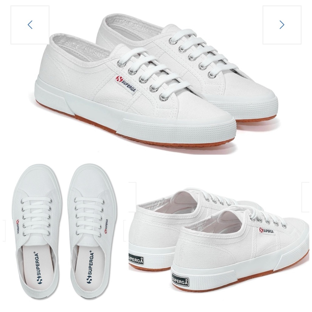 NWT Superga 2750 Cotu Classic White Canvas Sneakers. Size US 6.